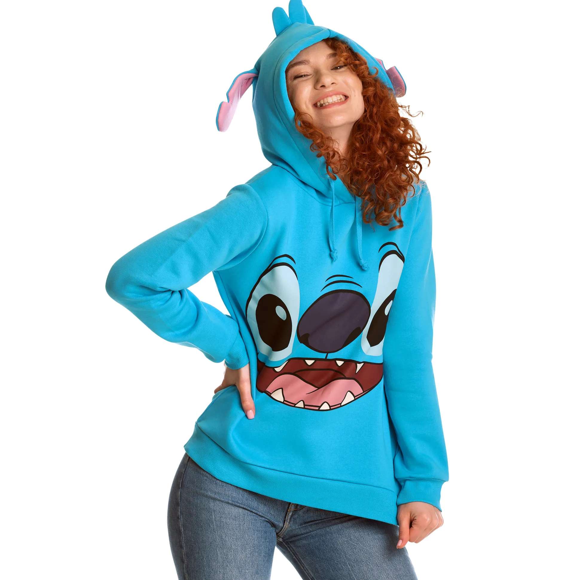 Lilo & Stitch - Stitch Dames Hoodie met Oren Blauw