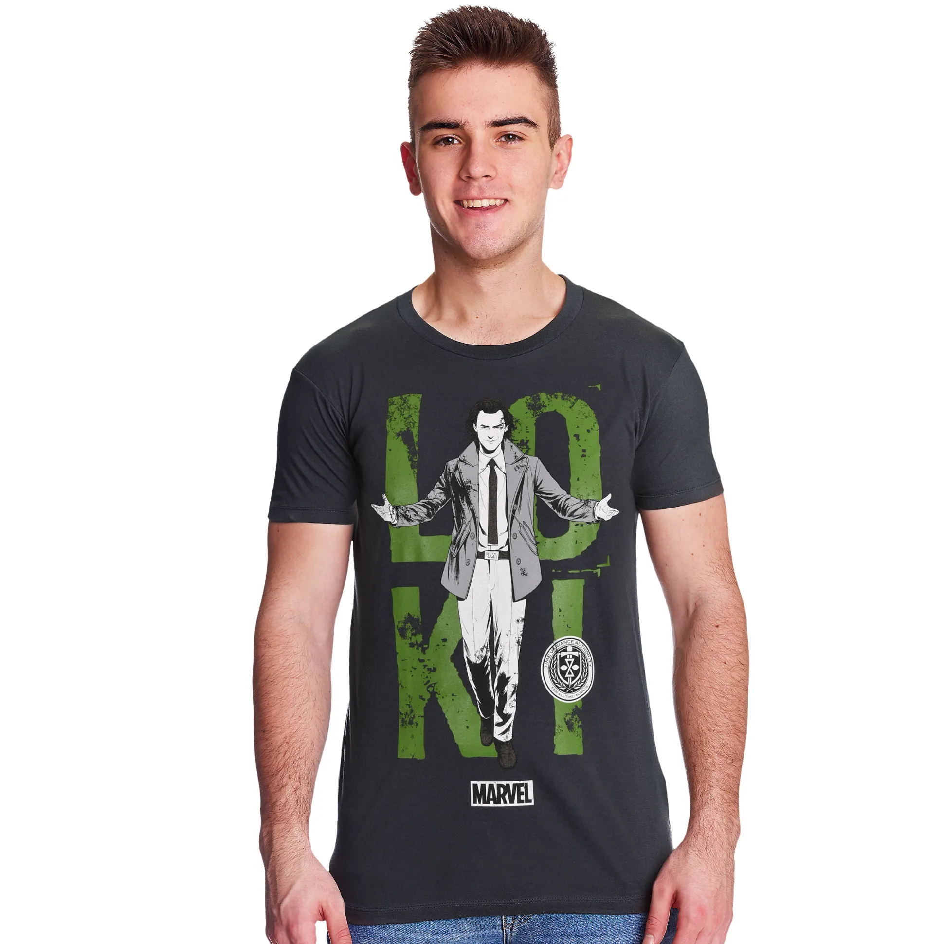 Loki - Gekleed T-shirt grijs