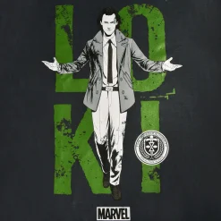 Loki - Gekleed T-shirt grijs