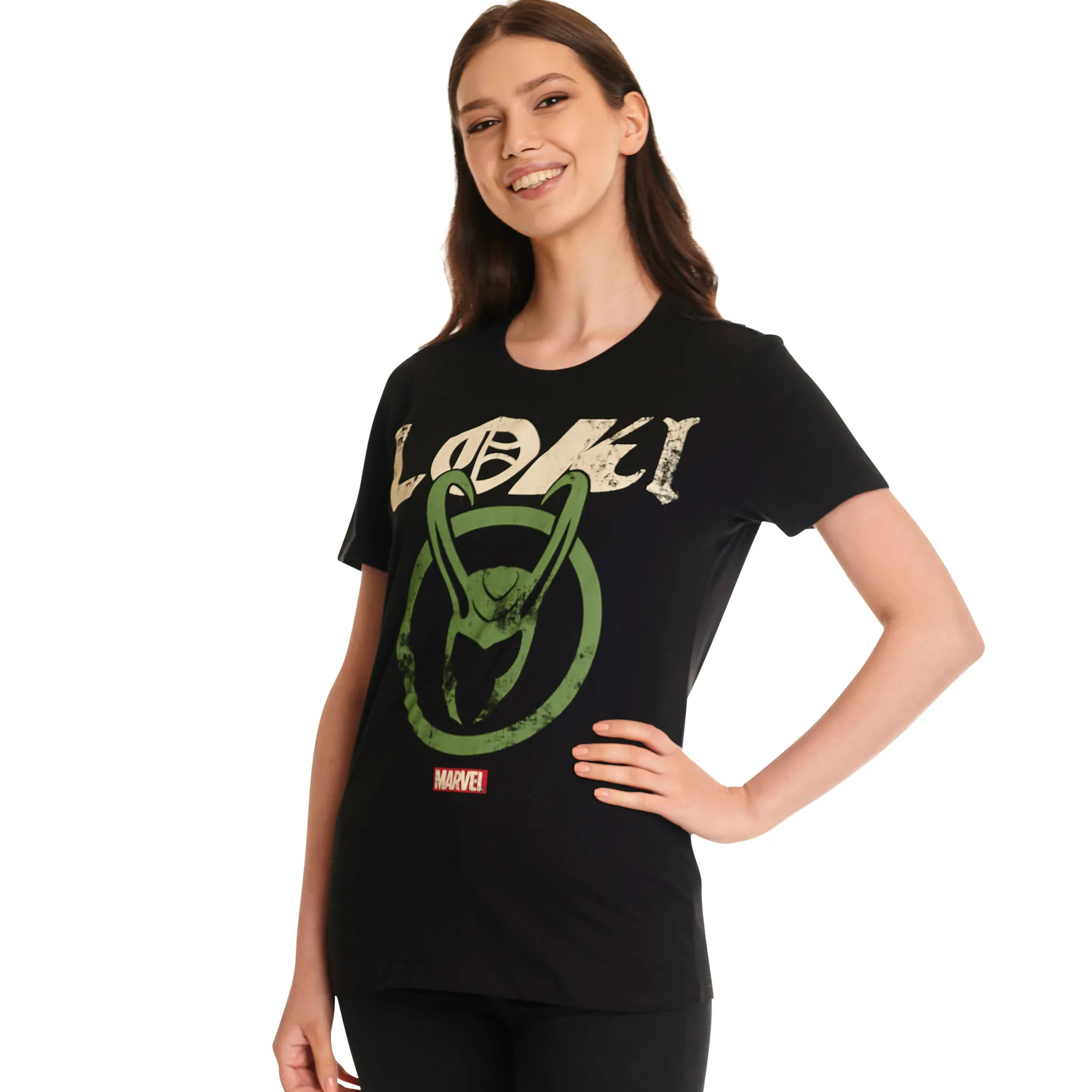 Loki - Logo Badge T-Shirt zwart
