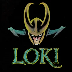 Loki - Logo Pyjama Dames kort met kant zwart
