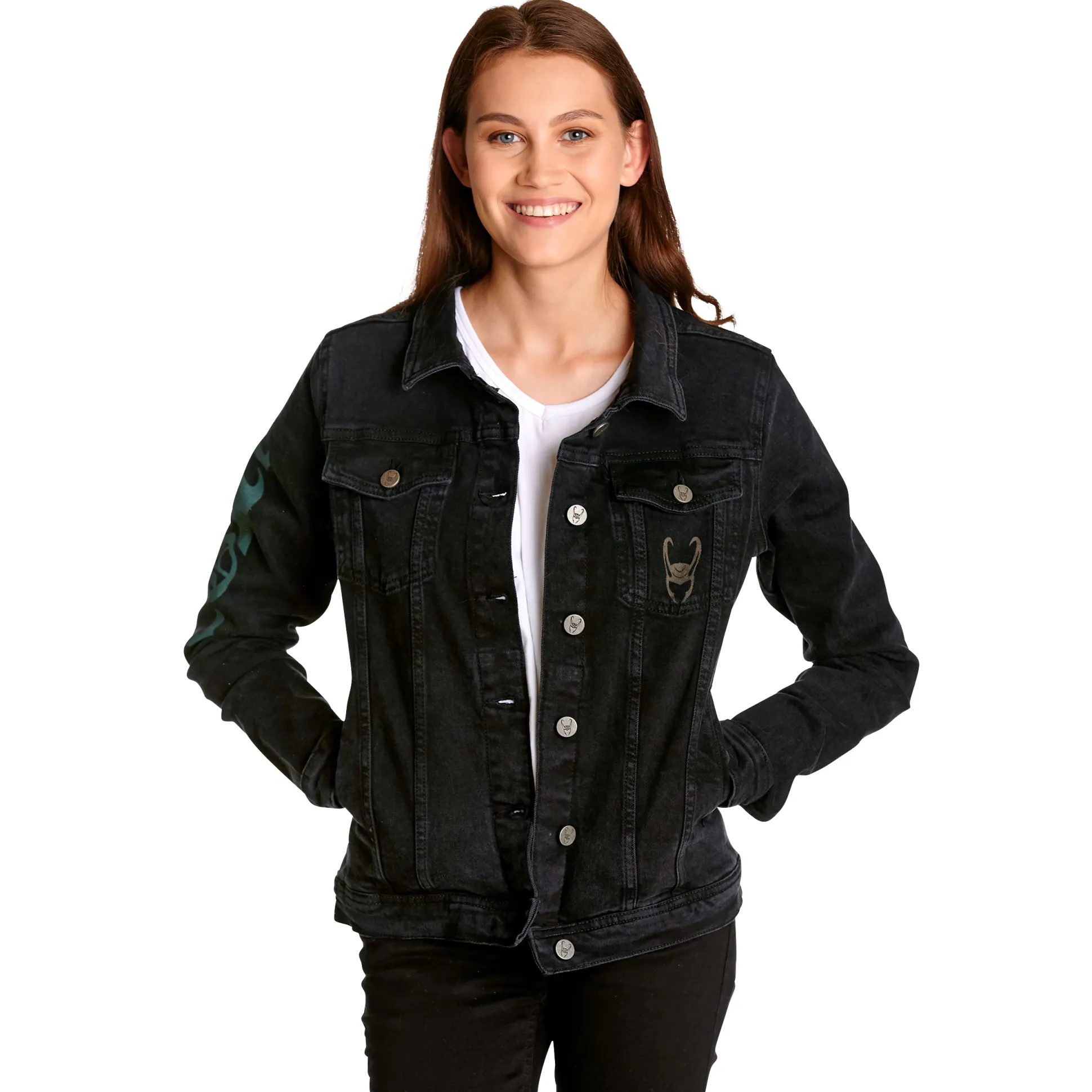 Loki - Logo spijkerjas dames zwart