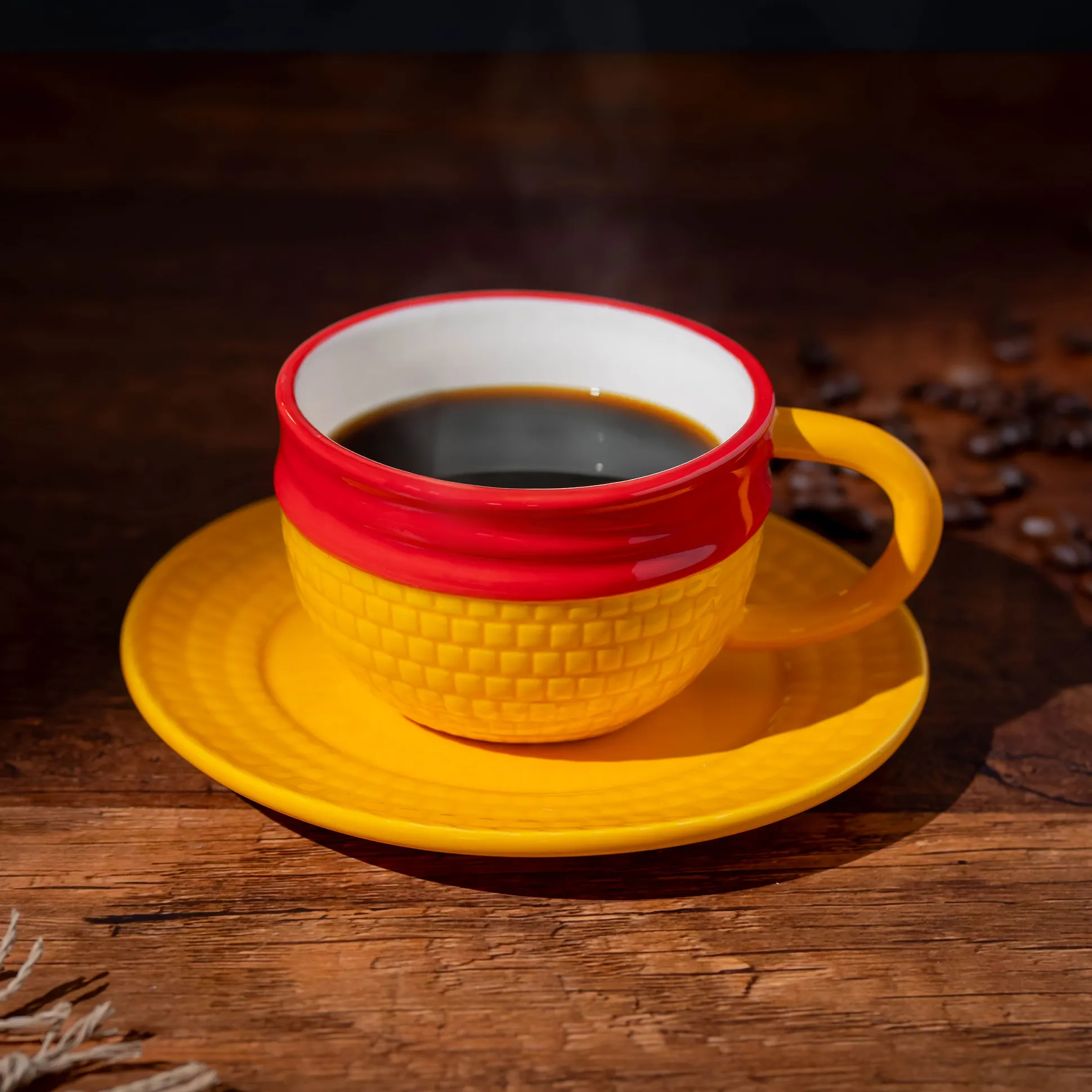 Luffy Strohoed Mok met Schoteltje - One Piece