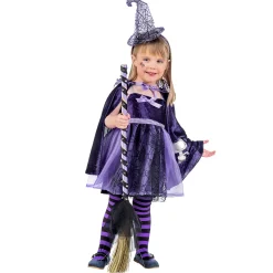 Magische Heks - Kinderkostuum Paars