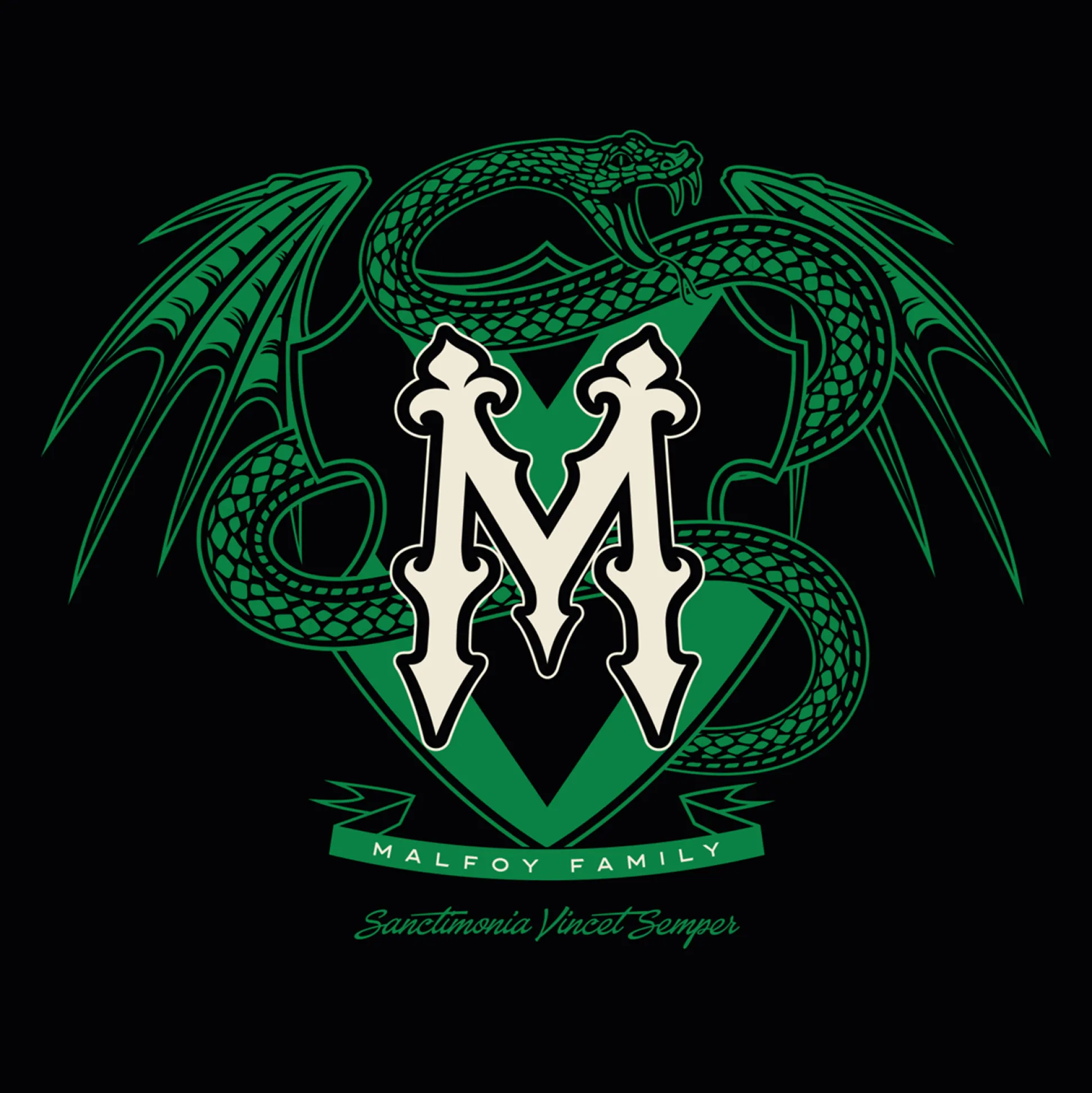 Malfidus Familie T-Shirt Zwart - Harry Potter