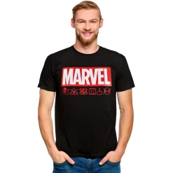 Marvel - Logo & Iconen T-Shirt Zwart