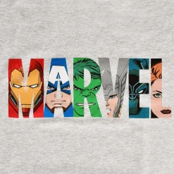 Marvel - Logo Comic Heroes T-Shirt grijs