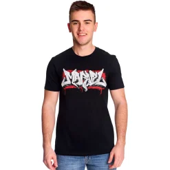 Marvel - Logo Graffiti T-Shirt Zwart