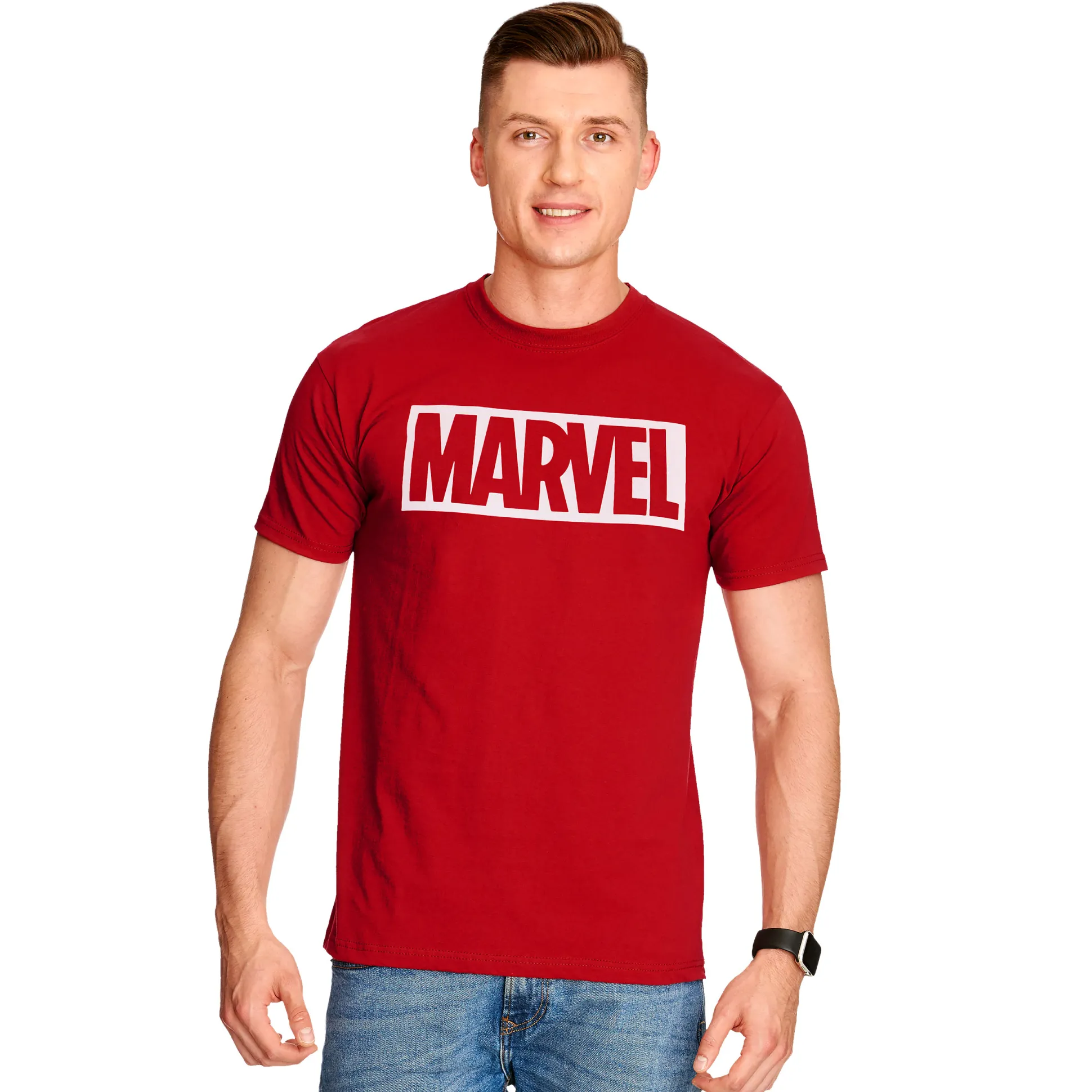 Marvel - Logo T-Shirt Biologisch Katoen rood