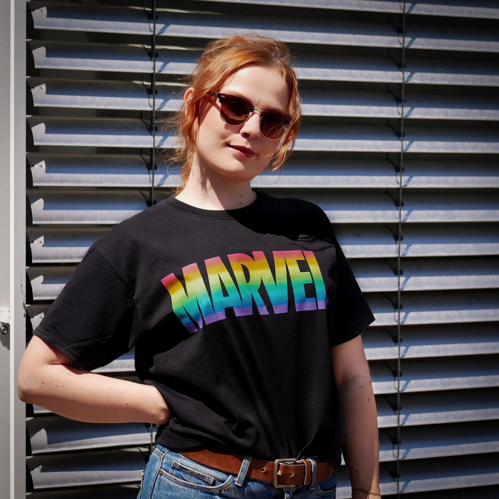 Marvel - Rainbow Pride Logo T-Shirt Zwart