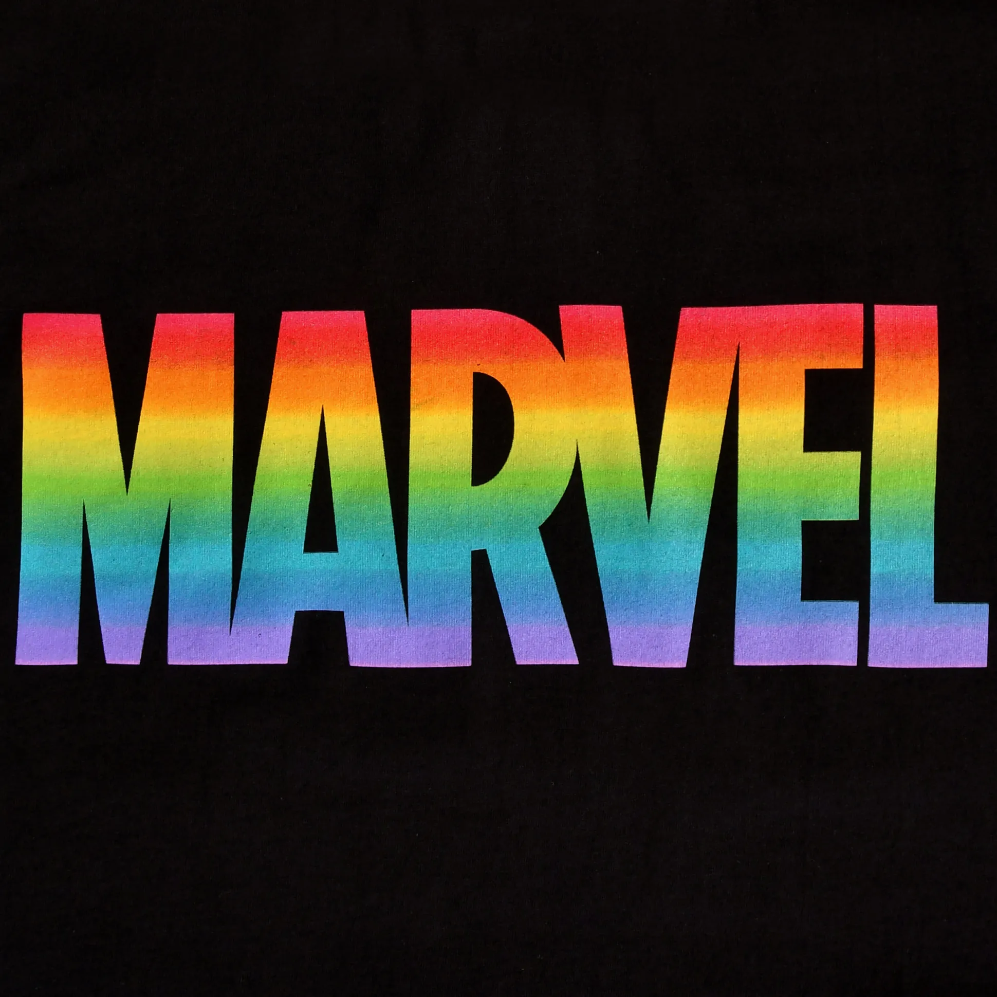 Marvel - Rainbow Pride Logo T-Shirt Zwart