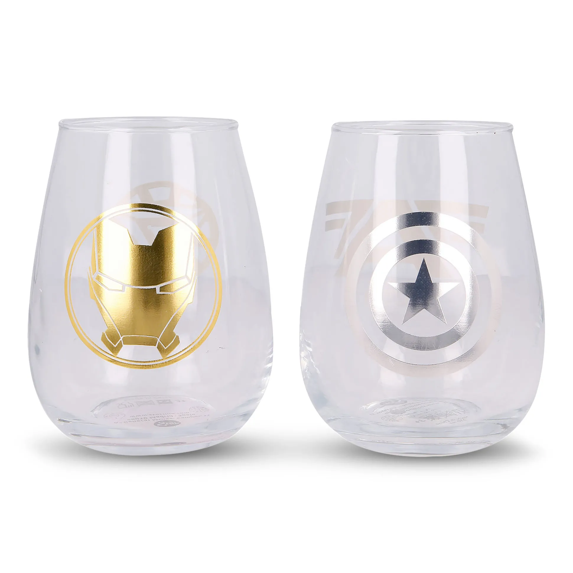 Marvel Avengers - Iron Man & Captain America Glazen 2-delige Set