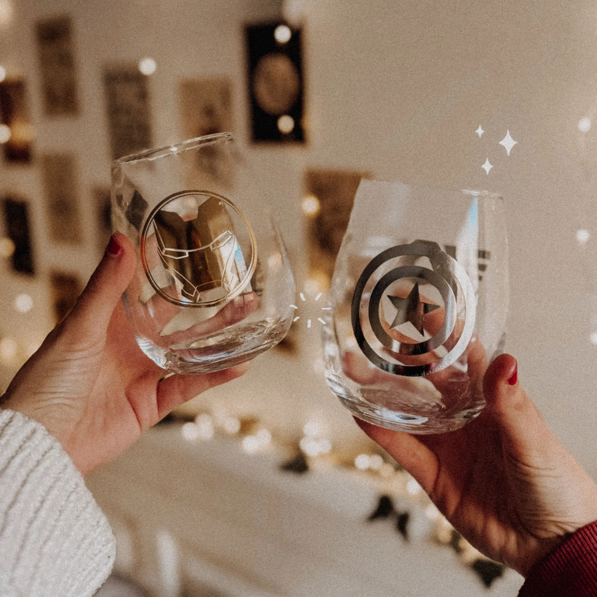 Marvel Avengers - Iron Man & Captain America Glazen 2-delige Set