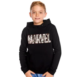 Marvel Comic Logo Hoodie Kinderen Zwart