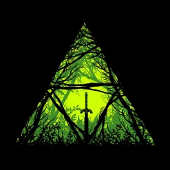 Meesterzwaard in het Bos T-shirt voor Zelda Fans Zwart