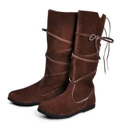 Middeleeuwse bruine veterlaarzen