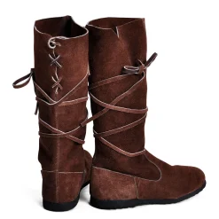 Middeleeuwse bruine veterlaarzen