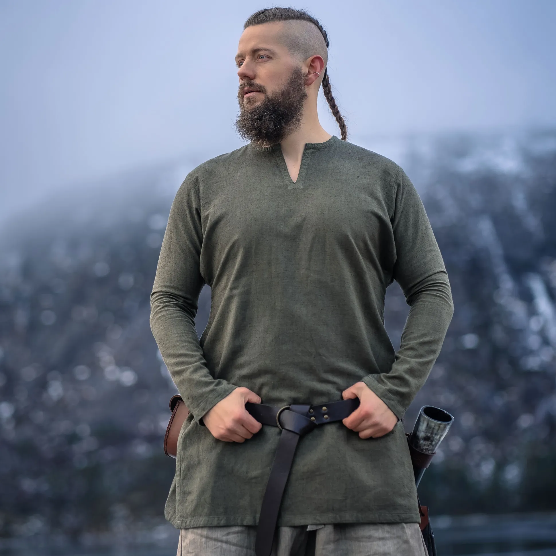 Middeleeuwse Linnen Tuniek Groen