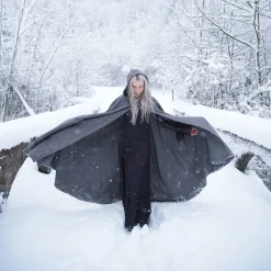 Middeleeuwse mantel Elinor grijs