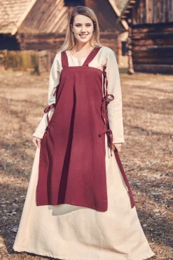 Middeleeuwse overjurk Hildegard rood