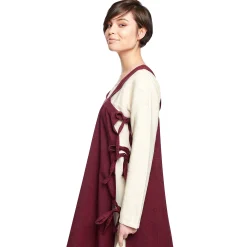 Middeleeuwse overjurk Hildegard rood