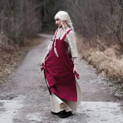 Middeleeuwse overjurk Hildegard rood
