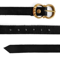 Middeleeuwse riem smal zwart