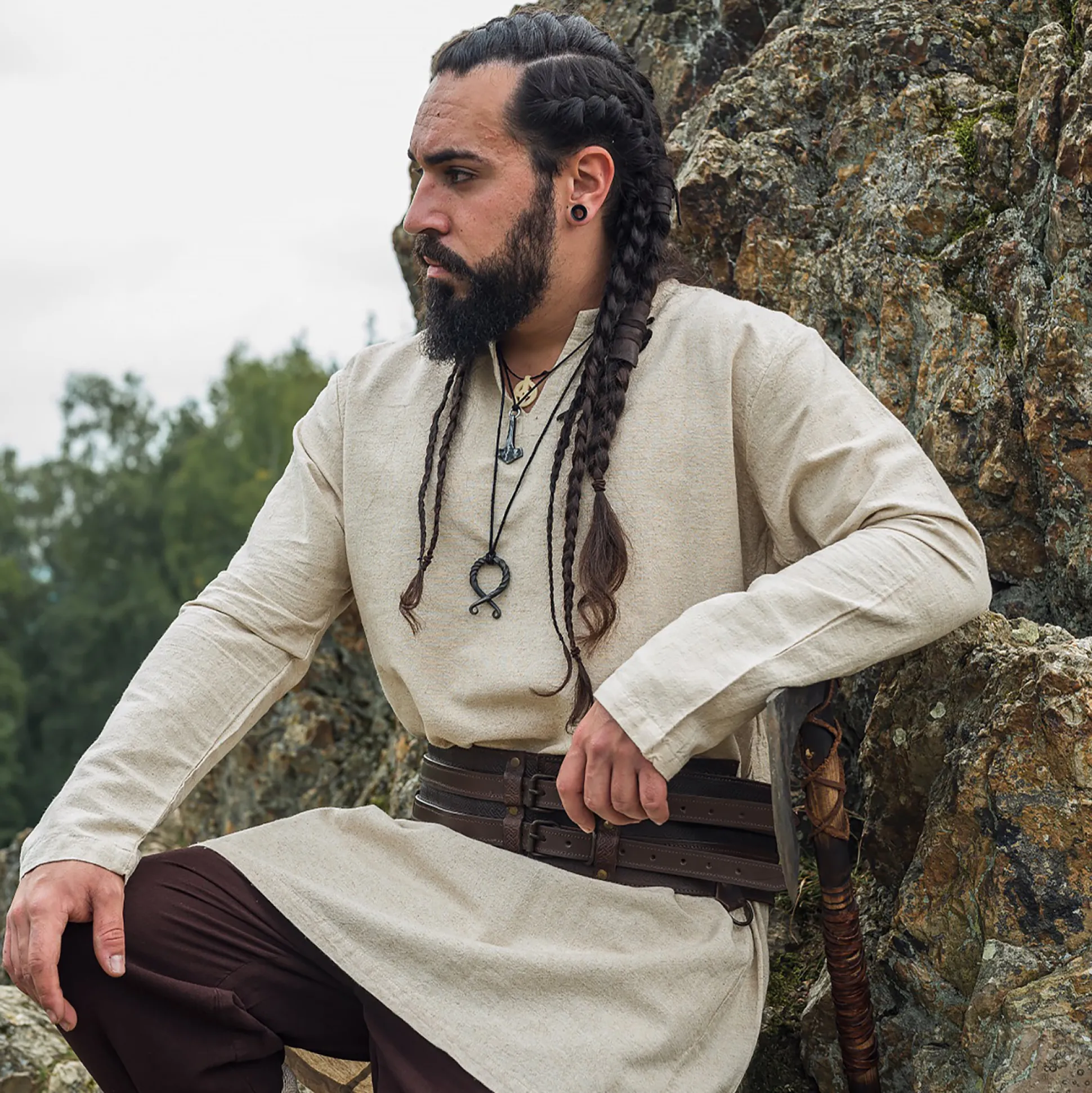 Middeleeuwse Tuniek Ragnar Beige