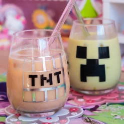 Minecraft - Creeper en TNT Glazen Set van 2