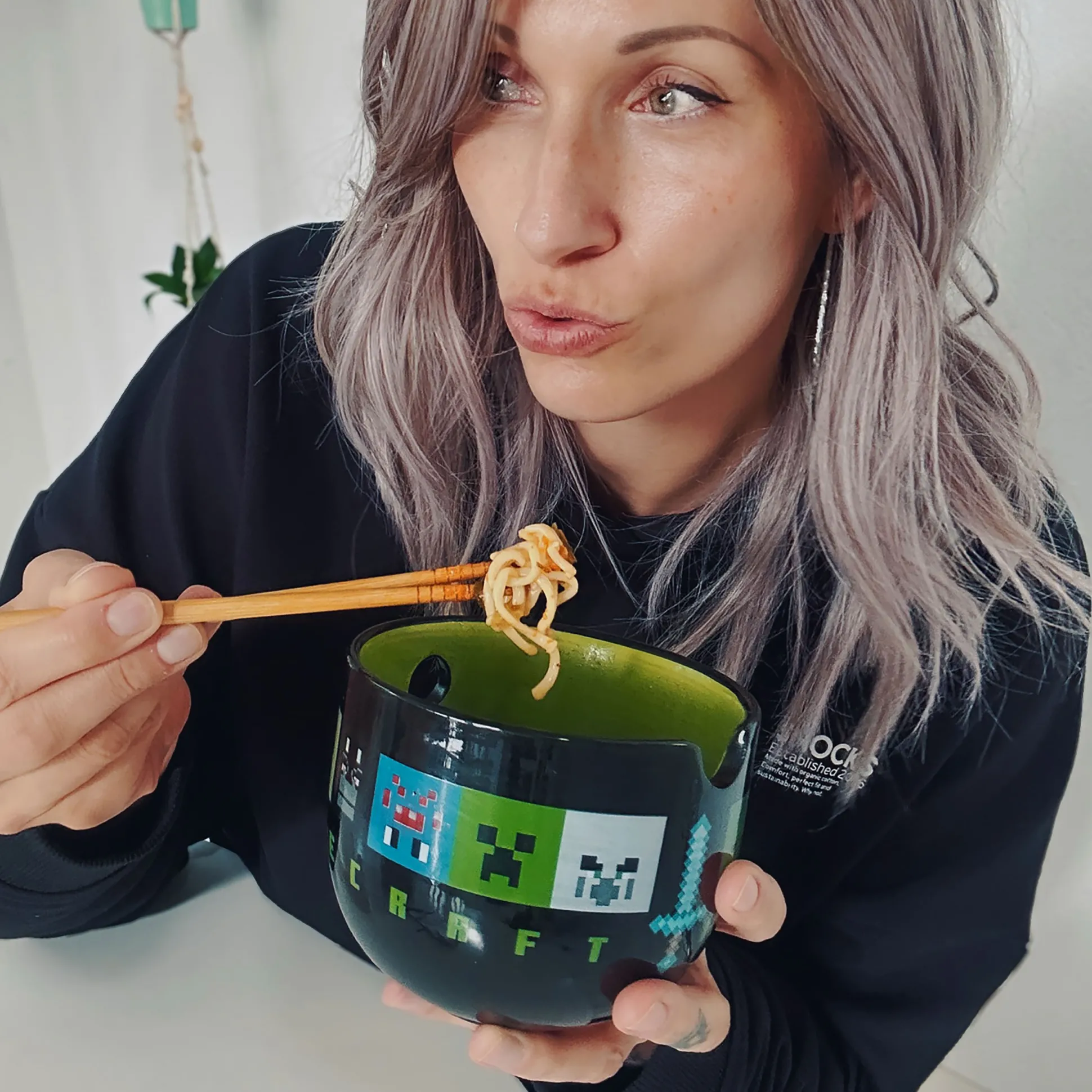 Minecraft - Creeper Ramenkom met Eetstokjes