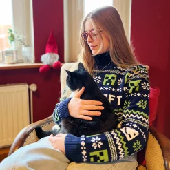 Minecraft - Patroon Gebreide Trui blauw