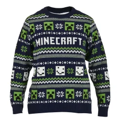 Minecraft - Patroon Gebreide Trui blauw