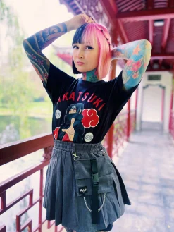 Naruto - Akatsuki Organisatie T-Shirt Zwart