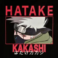 Naruto - Kakashi Hatake Poster T-Shirt Zwart