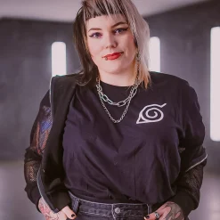 Naruto - Konoha Mini Symbool T-Shirt Zwart