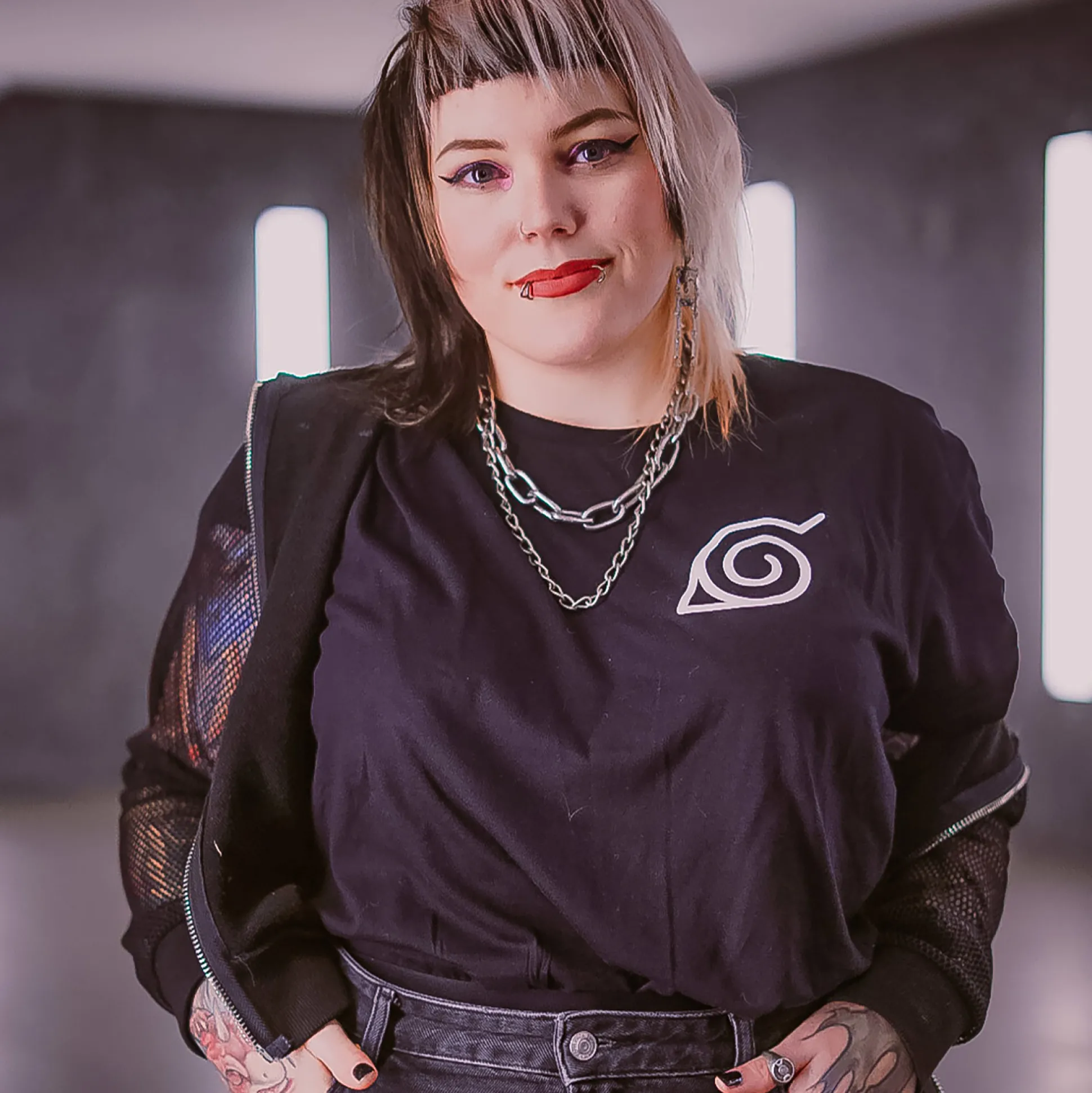 Naruto - Konoha Mini Symbool T-Shirt Zwart