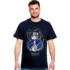Naruto - Sasuke Uchiha T-Shirt Blauw