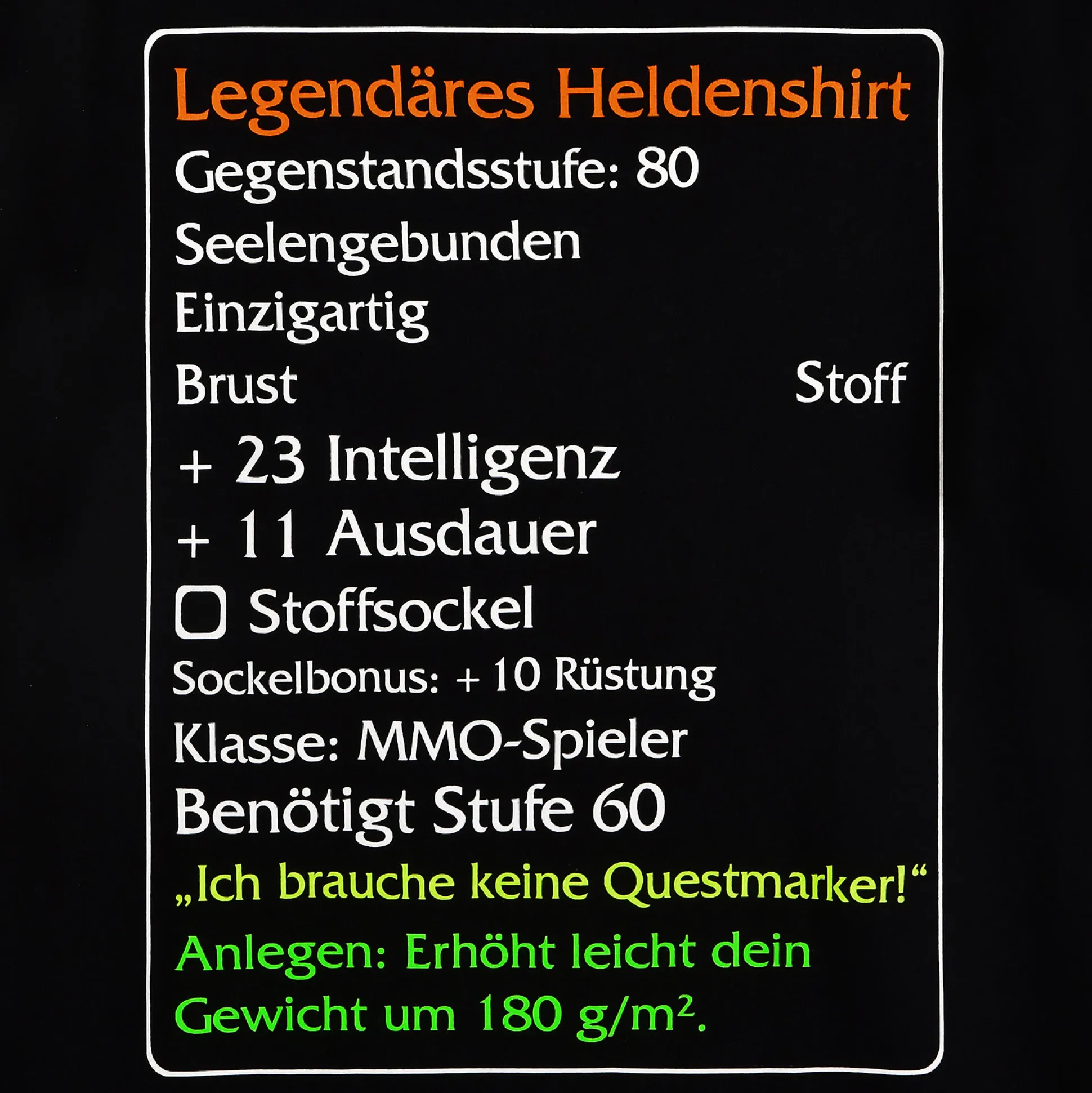 Niveau-60-Item Legendarische Helden Klassiek T-Shirt Zwart