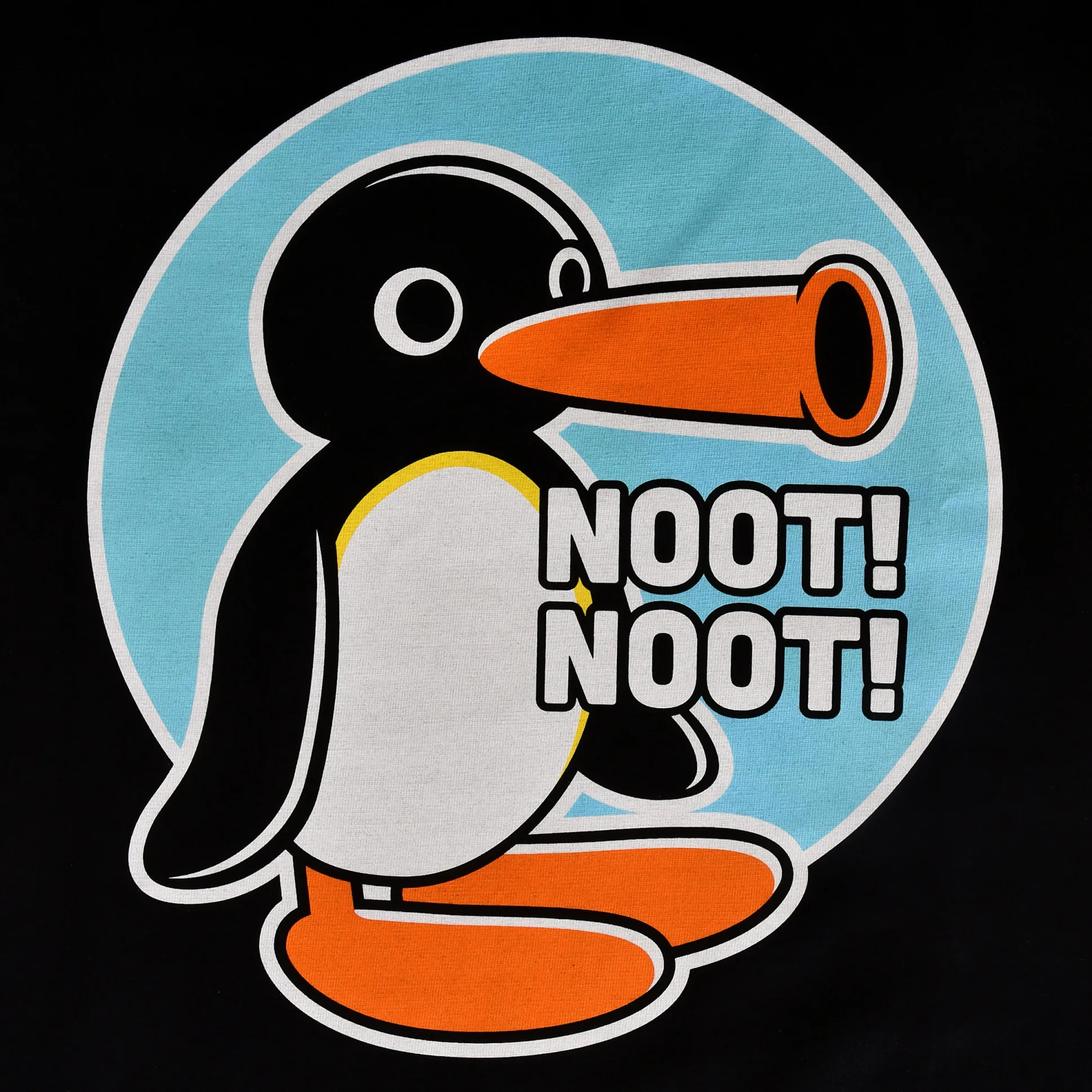 Noot Noot T-shirt voor Pingu fans zwart
