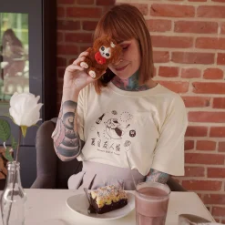 Nyanko Sensei Sake T-shirt voor fans van Natsume's Book of Friends