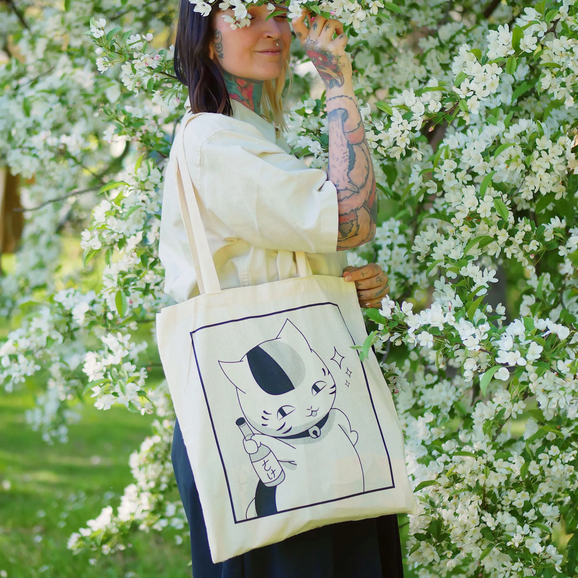 Nyanko Sensei Tote Bag voor fans van Natsume's Book of Friends