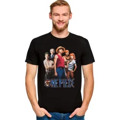 One Piece - Crew T-Shirt Zwart