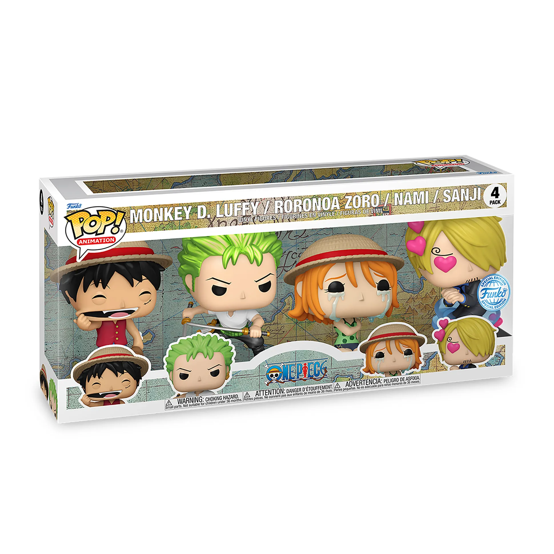 One Piece - Refresh Funko Pocket Pop 4 Figuren Set