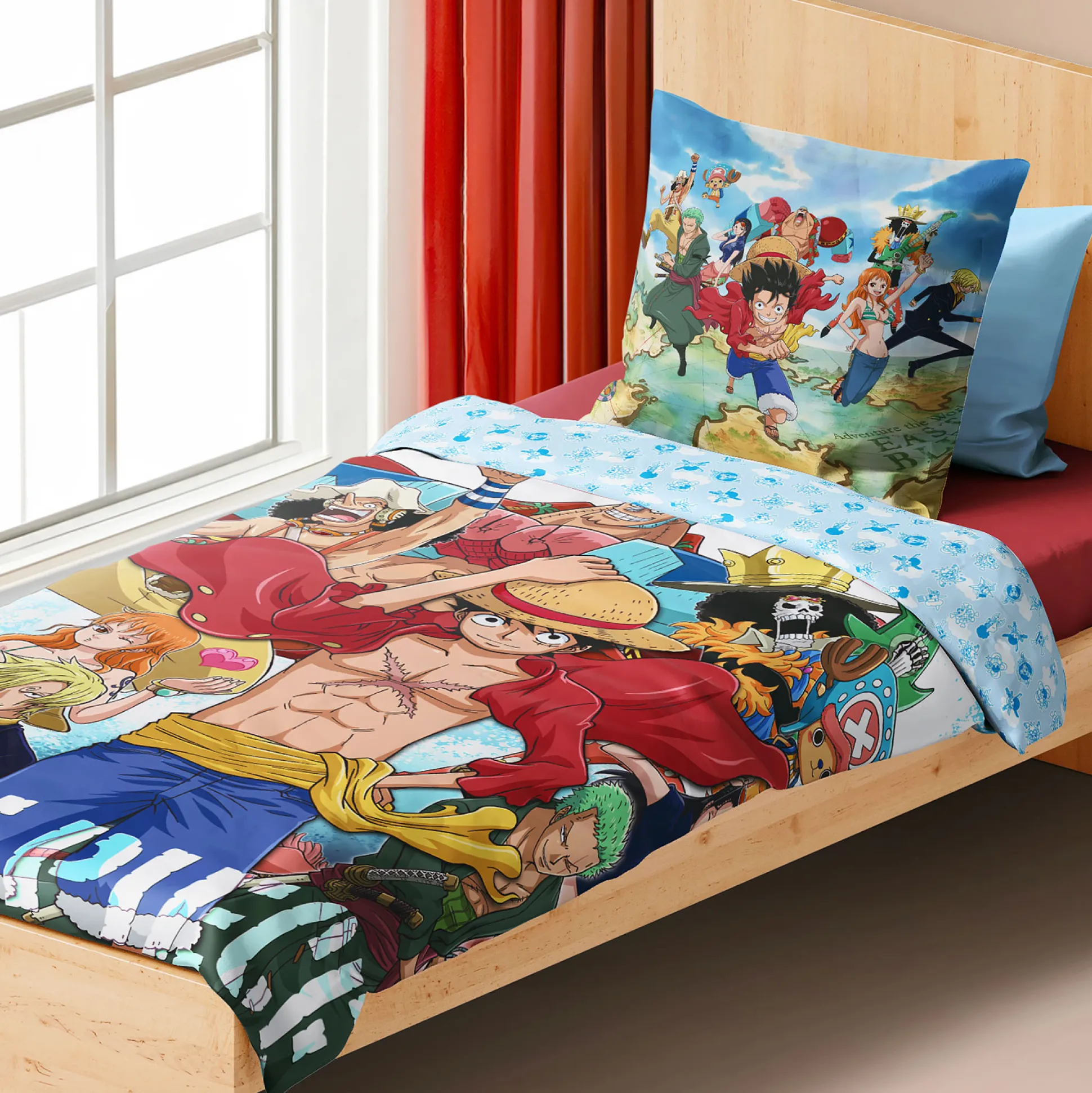 One Piece - Ruffy & Crew Omkeerbaar Beddengoed