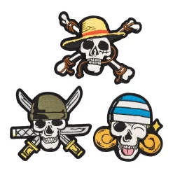 One Piece - Schedelpatches 3-pack