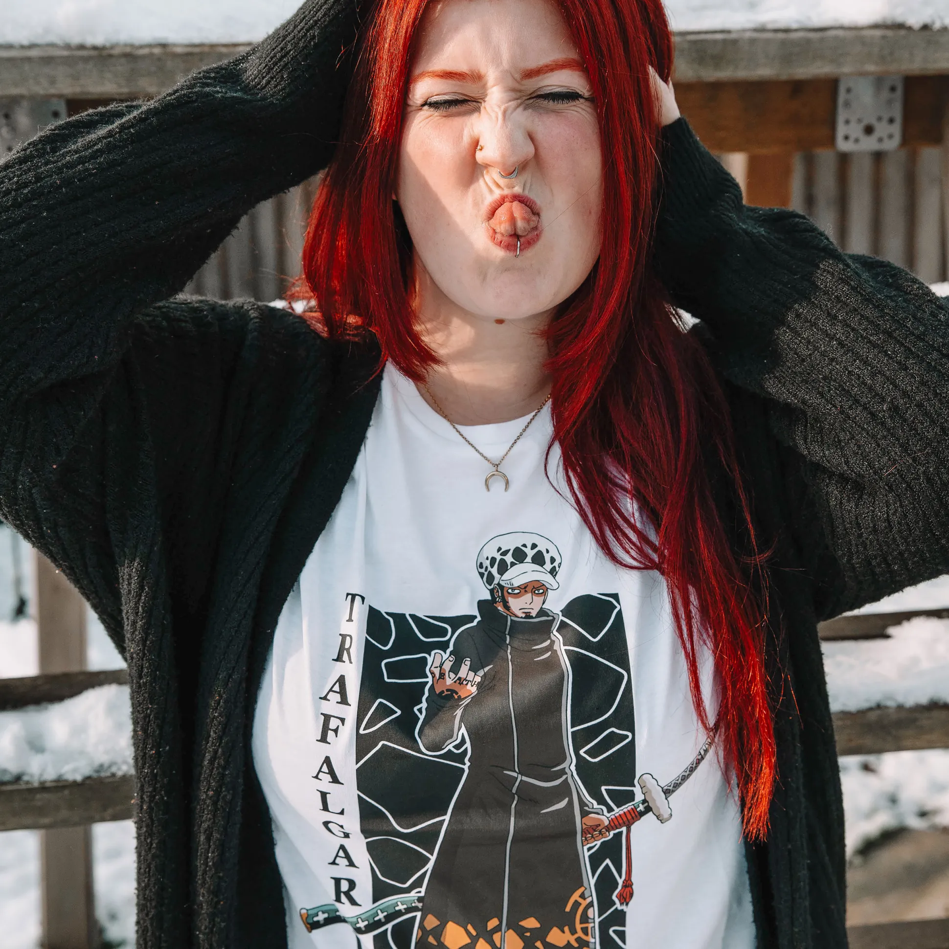 One Piece - Trafalgar Law T-Shirt wit