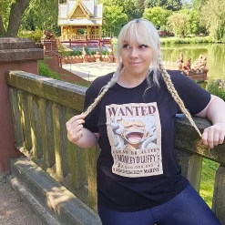 One Piece: Gear 5 - Wanted Luffy Zwart T-Shirt