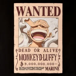 One Piece: Gear 5 - Wanted Luffy Zwart T-Shirt