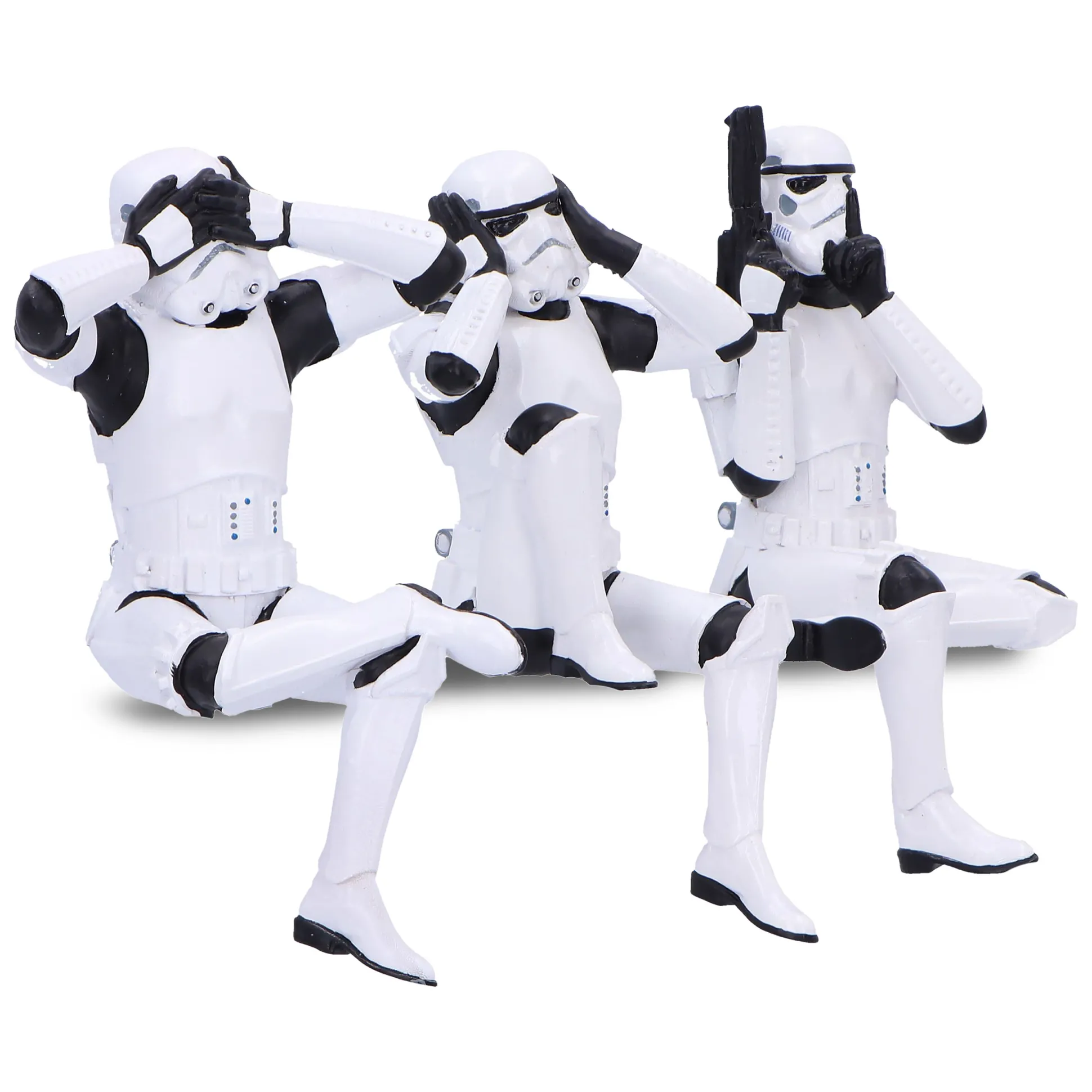 Original Stormtrooper Don't See Hear Speak Figuren Set Zittend