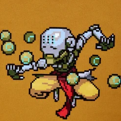 Overwatch - Zenyatta Pixel T-shirt geel